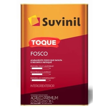 Tinta Acrílica Toque Fosco Gelo Suvinil Latão 18L