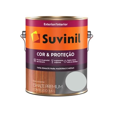 Tinta Esmalte Alumínio para Madeira e Metal Suvinil Cor&Proteção Brilhante Galão de 3,6L