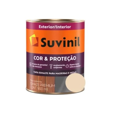 Tinta Esmalte Areia Claro para Madeira e Metal Suvinil Cor&Proteção Brilhante 900ml