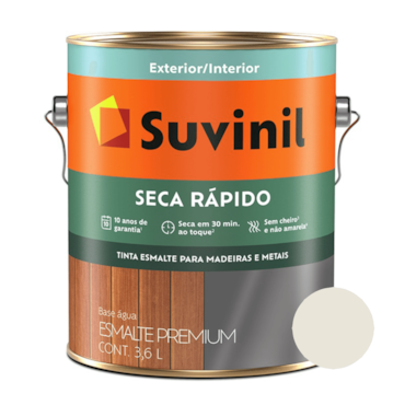 Tinta Esmalte Brilhante Base Água Gelo Suvinil 3,6L