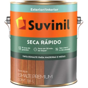 Tinta Esmalte Brilhante Base Água Platina Suvinil 3,6L Tinta Esmalte Brilhante Base Água Platina Suvinil 3,6L