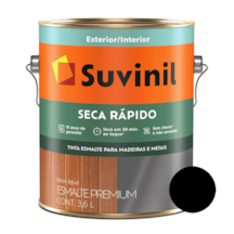 Tinta Esmalte Brilhante Base Água Preto Suvinil 3,6L