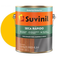 Tinta Esmalte Brilhante Seca Rápído Base Água Amarelo Ouro 3,6l