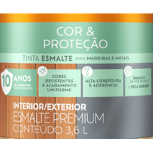 Tinta Esmalte Fosco Cor e Proteção Base d'Água Galão Branco 3,6l