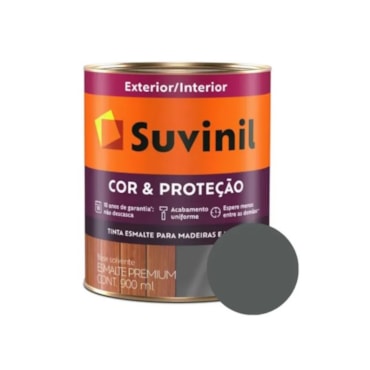 Tinta Esmalte Grafite Escuro para Madeira e Metal Suvinil Cor&Proteção 900ml