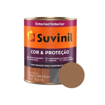 Tinta Esmalte Marrom Conhaque para Madeira e Metal Suvinil Óleo&Brilho 900ml Tinta Esmalte Marrom Conhaque para Madeira e Metal Suvinil Óleo&Brilho 900ml