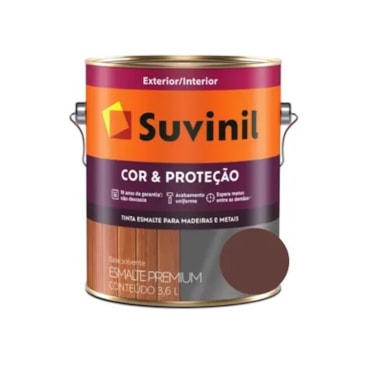 Tinta Esmalte para Madeira e Metal Suvinil Vinha Chassis Cor&Proteção Brilhante Galão de 3,6L Tinta Esmalte para Madeira e Metal Suvinil Vinha Chassis Cor&Proteção Brilhante Galão de 3,6L