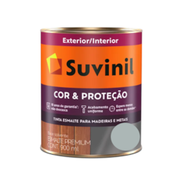 Tinta Esmalte Platina para Madeira e Metal Suvinil Cor&Proteção Brilhante 900ml