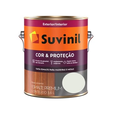 Tinta Esmalte Suvinil Cor & Proteção Acetinado Gelo Galão 3,6L