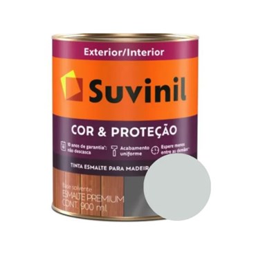 Tinta Esmalte Suvinil Cor & Proteção Brilhante Alumínio 900ml