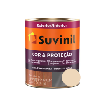 Tinta Esmalte Suvinil Cor & Proteção Brilhante Areia Claro Galão 3,6L