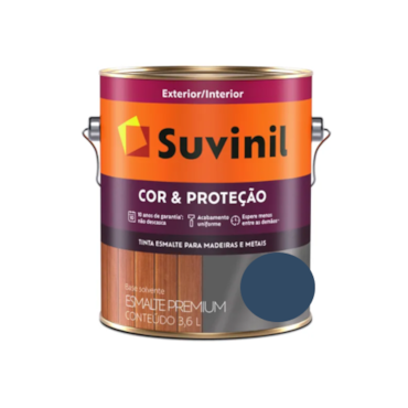 Tinta Esmalte Suvinil Cor & Proteção Brilhante Azul Del Rey Galão 3,6L Tinta Esmalte Suvinil Cor & Proteção Brilhante Azul Del Rey Galão 3,6L