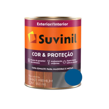 Tinta Esmalte Suvinil Cor & Proteção Brilhante Azul França Galão 3,6L