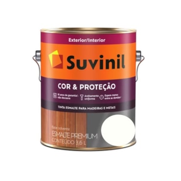 Tinta Esmalte Suvinil Cor & Proteção Brilhante Branco Neve Galão 3,6L Tinta Esmalte Suvinil Cor & Proteção Brilhante Branco Neve Galão 3,6L
