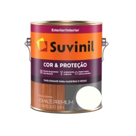 Tinta Esmalte Suvinil Cor & Proteção Brilhante Branco Neve Galão 3,6L