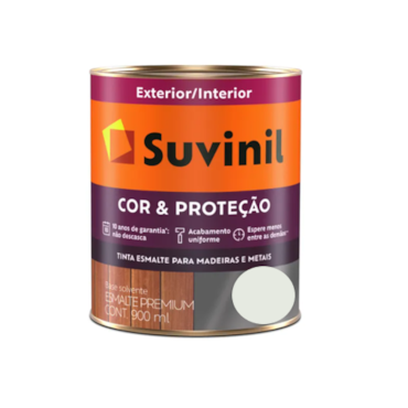 Tinta Esmalte Suvinil Cor & Proteção Brilhante Gelo 900ml Tinta Esmalte Suvinil Cor & Proteção Brilhante Gelo 900ml
