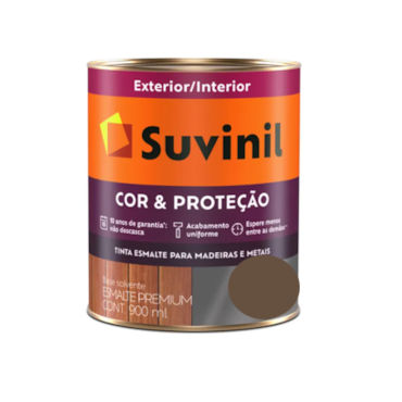 Tinta Esmalte Suvinil Cor & Proteção Brilhante Tabaco Litro 900ml
