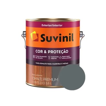 Tinta Esmalte Suvinil Cor & Proteção Cinza Escuro Galão 3,2L