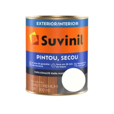 Tinta Esmalte Suvinil Pintou Secou Brilhante Branco Neve 900ml Tinta Esmalte Suvinil Pintou Secou Brilhante Branco Neve 900ml
