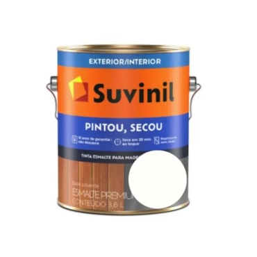 Tinta Esmalte Suvinil Pintou Secou Brilhante Branco Neve Galão 3,6L Tinta Esmalte Suvinil Pintou Secou Brilhante Branco Neve Galão 3,6L