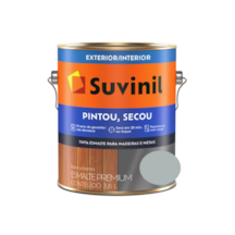 Tinta Esmalte Suvinil Pintou Secou Brilhante Platina Galão 3,6L