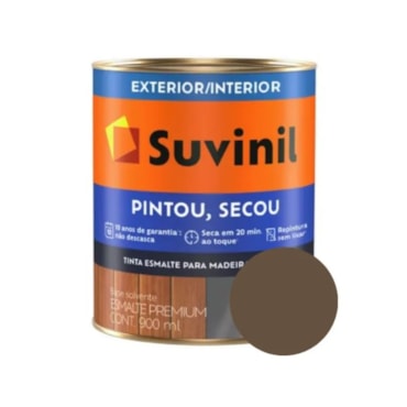 Tinta Esmalte Suvinil Pintou Secou Brilhante Tabaco 900ml Tinta Esmalte Suvinil Pintou Secou Brilhante Tabaco 900ml