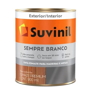 Tinta Esmalte Suvinil Sempre Branco Acetinado 900ml