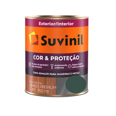 Tinta Esmalte Verde Colonial para Madeira e Metal Suvinil Cor&Proteção Acetinado 900ml Tinta Esmalte Verde Colonial para Madeira e Metal Suvinil Cor&Proteção Acetinado 900ml