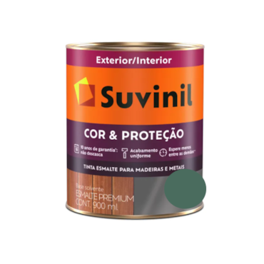 Tinta Esmalte Verde Escolar Fosco para Madeira e Metal Suvinil Cor&Proteção 900ml Tinta Esmalte Verde Escolar Fosco para Madeira e Metal Suvinil Cor&Proteção 900ml