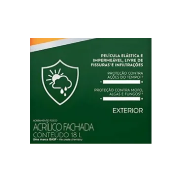 Tinta Fachada Protegida Emborrachada Branco Neve 18l