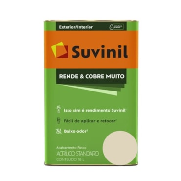Tinta Palha Rende & Cobre Muito Suvinil Fosco Latão 18L Tinta Palha Rende & Cobre Muito Suvinil Fosco Latão 18L