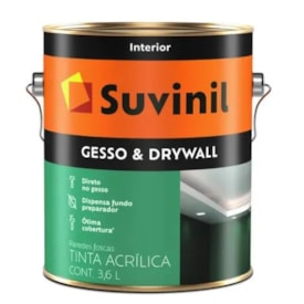 Tinta para Gesso e Drywall Suvinil Branco Neve Galão 3,6L