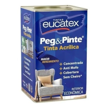 Tinta Peg & Pinte Eucatex Chromium Latão 18L