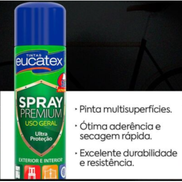 Tinta Spray Premium Multiuso Alumínio Brilhante 400ml