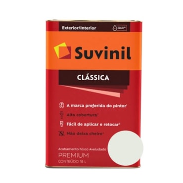 Tinta Suvinil Clássica Premium Fosca Maxx Gelo Latão 18L