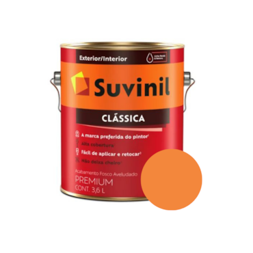 Tinta Suvinil Clássica Tangerina Fresca Galão 3,2L Tinta Suvinil Clássica Tangerina Fresca Galão 3,2L