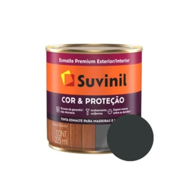 Tinta Suvinil Esmalte Cor e Proteção Brilhante Preto 225ml Tinta Suvinil Esmalte Cor e Proteção Brilhante Preto 225ml