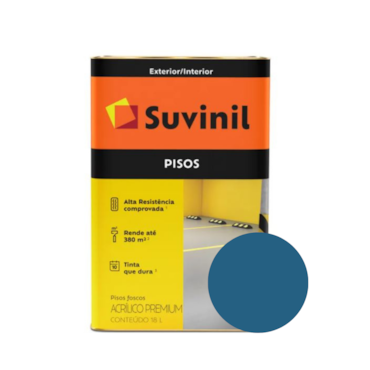 Tinta Suvinil Piso Azul Latão 18L Tinta Suvinil Piso Azul Latão 18L