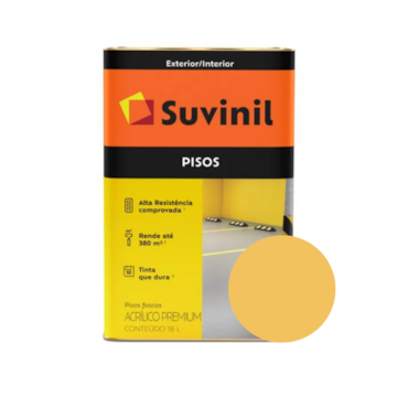 Tinta Suvinil Pisos Amarelo Demarcação Latão 18L Tinta Suvinil Pisos Amarelo Demarcação Latão 18L