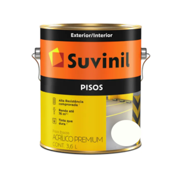 Tinta Suvinil Pisos Branco Neve Galão 3,6L Tinta Suvinil Pisos Branco Neve Galão 3,6L