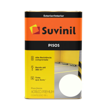 Tinta Suvinil Pisos Branco Neve Latão 18L Tinta Suvinil Pisos Branco Neve Latão 18L