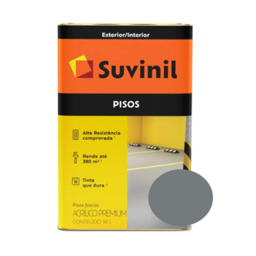Tinta Suvinil Pisos Cinza Latão 18L Tinta Suvinil Pisos Cinza Latão 18L
