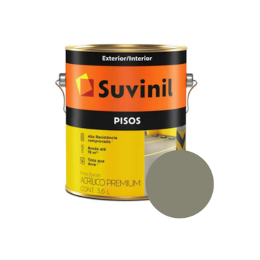 Tinta Suvinil Pisos Cor Concreto Puro Galão 3,6L Tinta Suvinil Pisos Cor Concreto Puro Galão 3,6L