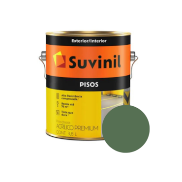 Tinta Suvinil Pisos Verde Galão 3,6L Tinta Suvinil Pisos Verde Galão 3,6L