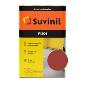 Tinta Suvinil Pisos Vermelho Latão 18L