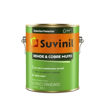 Tinta Suvinil Rende e Cobre Muito Branca 3,6L Tinta Suvinil Rende e Cobre Muito Branca 3,6L