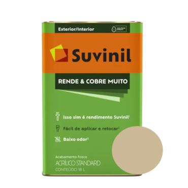Tinta Suvinil Rende & Cobre Muito Camurça Latão 18L Tinta Suvinil Rende & Cobre Muito Camurça Latão 18L