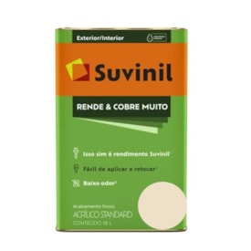 Tinta Suvinil Rende e Cobre Muito Fosca Areia Latão 18L