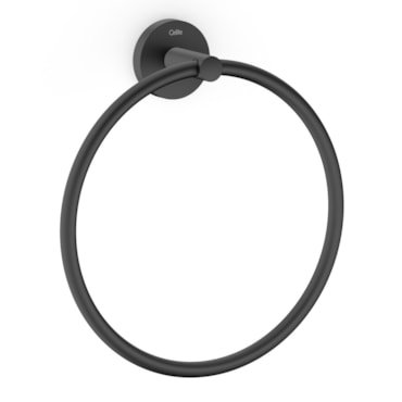 Toalheiro Anel Celite Nova City Preto Matte