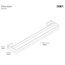 Toalheiro Duplo de Parede Rainbow Doka GunMetal
